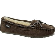 Clarks Women's Suede Moc Indoor and Outdoor Slipper 9 M US, Dk Drown
